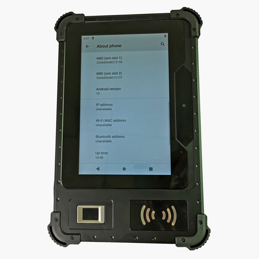 China 8 Inch MT6762 8 core Rugged Android Tablet Pc With RJ45 RS232 SMA Port With Barcode Scanner Fingerprint UHF RFID on sale