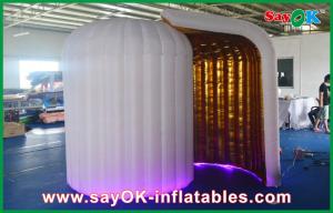 China Inflatable Photo Booth Rental Wedding Party Inflatable Photo Booth Kiosk With Led Lights Rounded Shape on sale