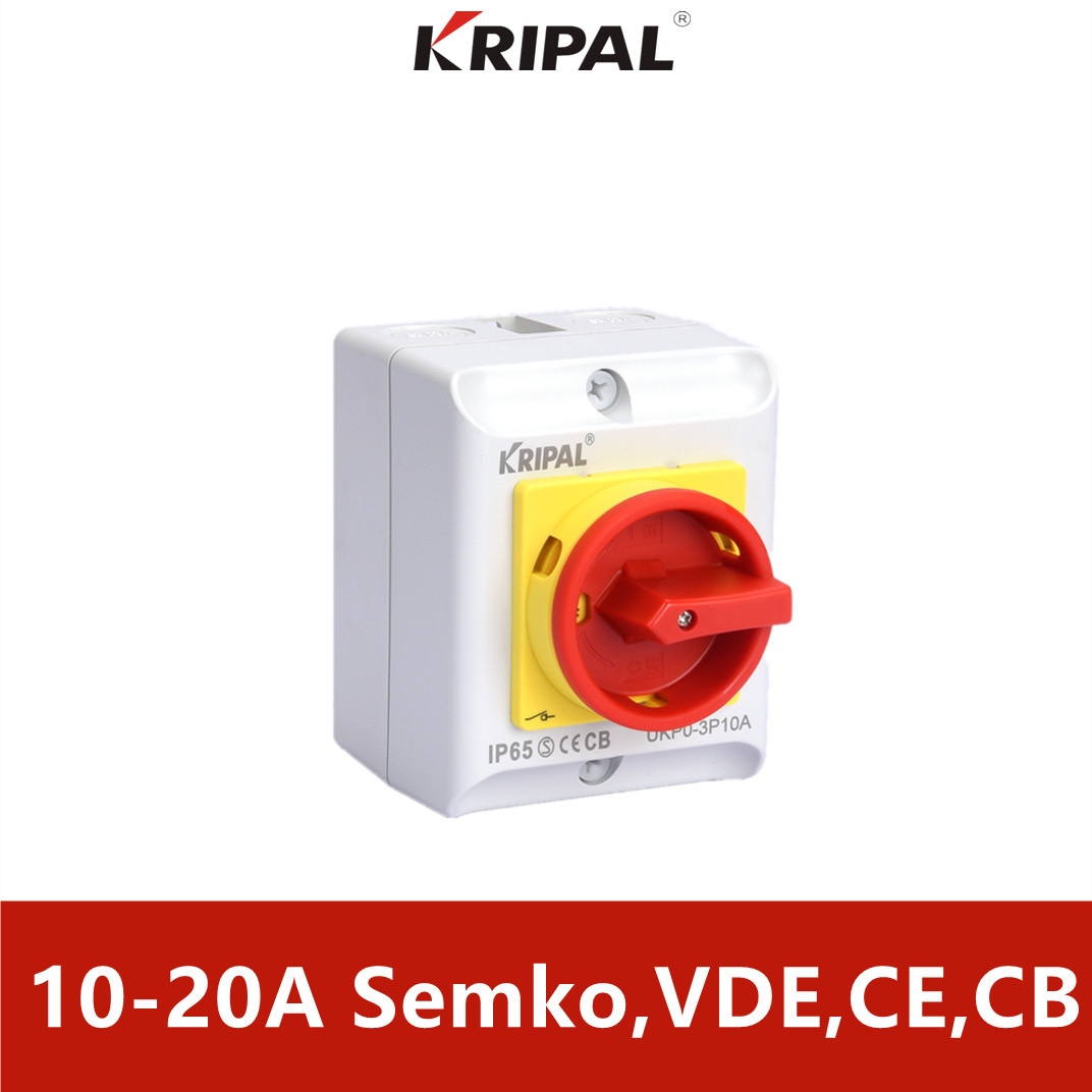 China Single Phase IP65 20A Waterproof Rotary Load Isolating Switch on sale