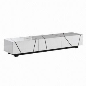 Quality TV stand with MDF and black and white high gloss painting wholesale