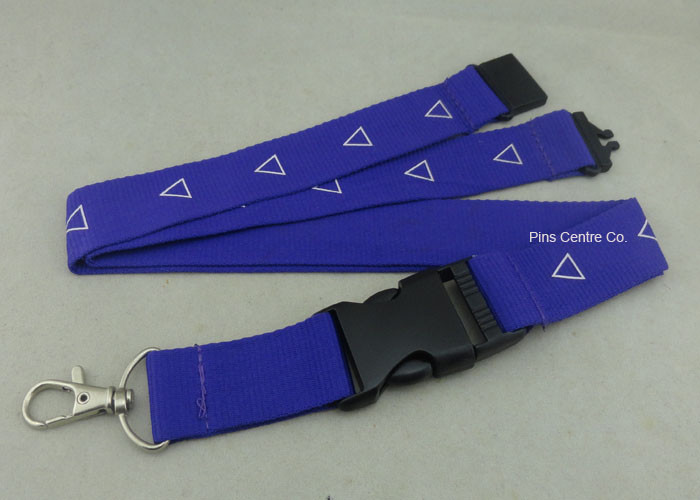 Quality Factory Customized Sublimation Printing Promotional Lanyards , Polyester Material With Breakaway Buckle wholesale