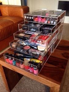 Quality Handmade 5 Tier Acrylic Makeup Organizer Box Exquisite Workmanship wholesale
