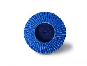 Quality 4.5" 200 Grit  Mini Flap Disc For Sanding Wood Zirconia Oxide Type R Blue Color wholesale