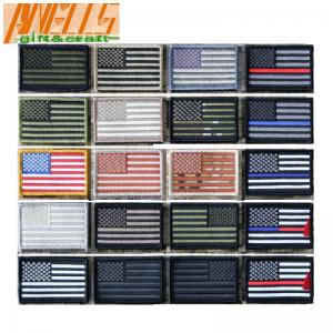 Quality REVERSE American FLAG Embroidered Patch Patriotic USA US Embroidery Patch Brand New US Flag Shoulder Patch wholesale