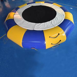 Quality PVC Tarpaulin Round Inflatable Water Trampoline Durable With Spring Structure wholesale