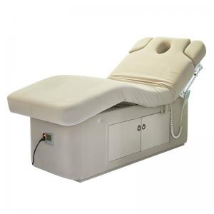 China Adjustable Electric 2 Motor Massage Beds Beauty Spa Table Heated With Latex Pad on sale