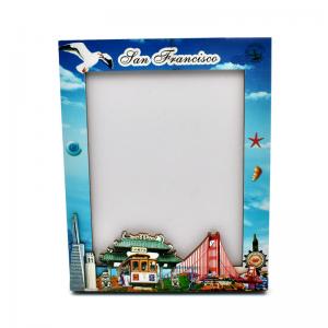 Quality USA San Francisco Tourist  Photo Frames Souvenir Gift Wooden Sky Blue Frames wholesale