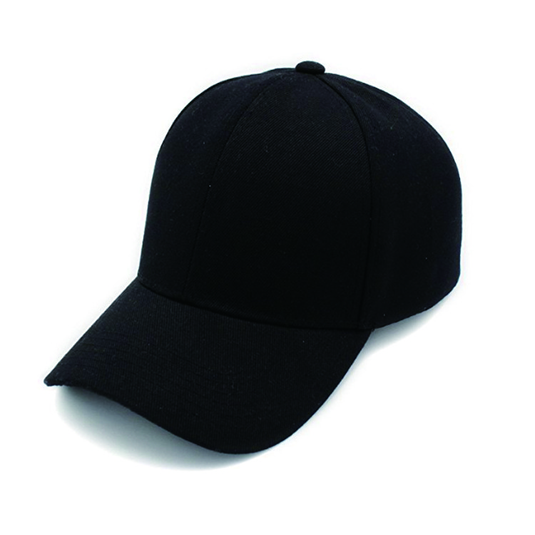 Quality Adjustable Plain Black Outdoor Baseball Caps , 6 Panel Mens Baseball Hats wholesale