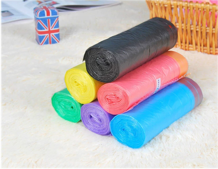 Quality HDPE Packaging Home Garbage Bags , Drawstring Trash Can Liners Customized Size wholesale