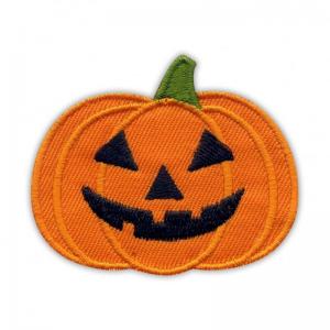 Quality Jack O Lantern Embroidered Iron On Patch Halloween Pumpkin Iron On Backing wholesale
