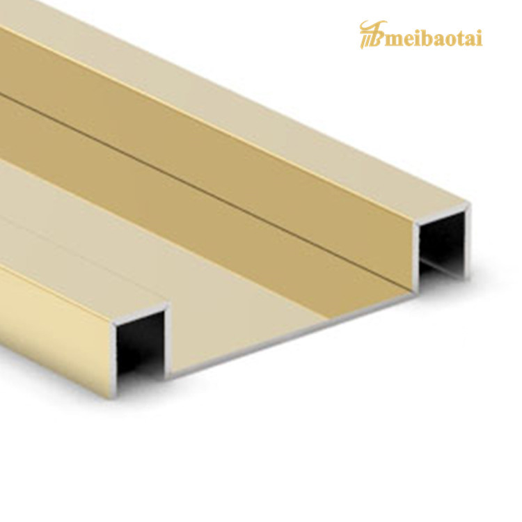 China Grade 304 Stainless Steel Tile Trim 0.65mm Thickness Decorate Wall Edge on sale