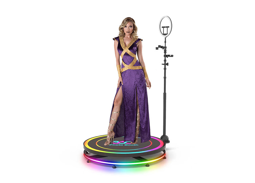 China 360 Degree Portable Photo Booth Optional Rgb Light 360 Selfie Booth Free Accessories on sale