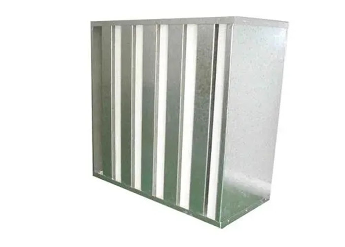 Quality H14 V Bank Air Filter Big Dust Capacity Galvanized / Stainless Steel Frame wholesale