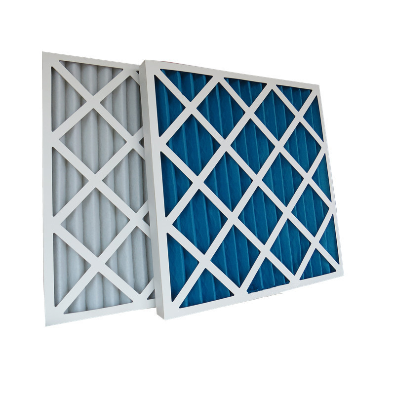China Blue Primary Pleated Panel Home Air Filter Performance , Washable Pre Air Filter on sale