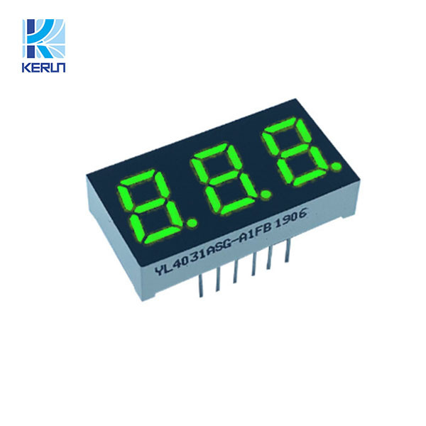 Quality 0.4 Inch 3 Digit 7 Segment LED Display Pure Green Color For Refrigerator wholesale