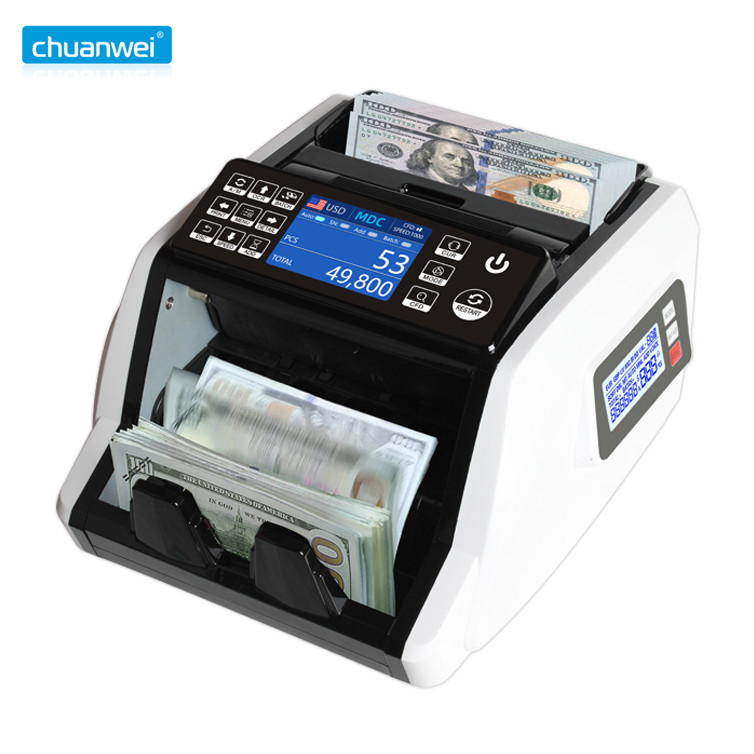 China GBP AED 0.075MM Note Mixed Denomination Currency Counter Dollar Counting Machine UV MG on sale