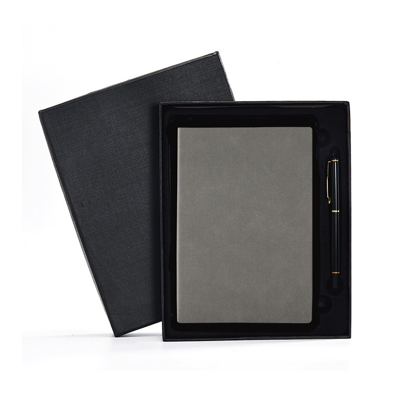 Quality Business Gift PU Portable Diary Notebook Folio Embossed A5 Notebook With Pen Set wholesale