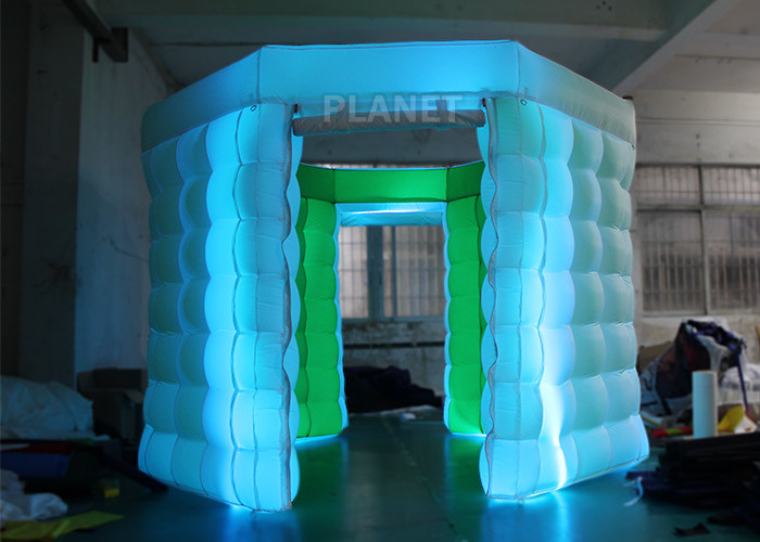 China 2 Doors Inflatable Photo Booth Kiosk Diamond Shape With Air Blower on sale