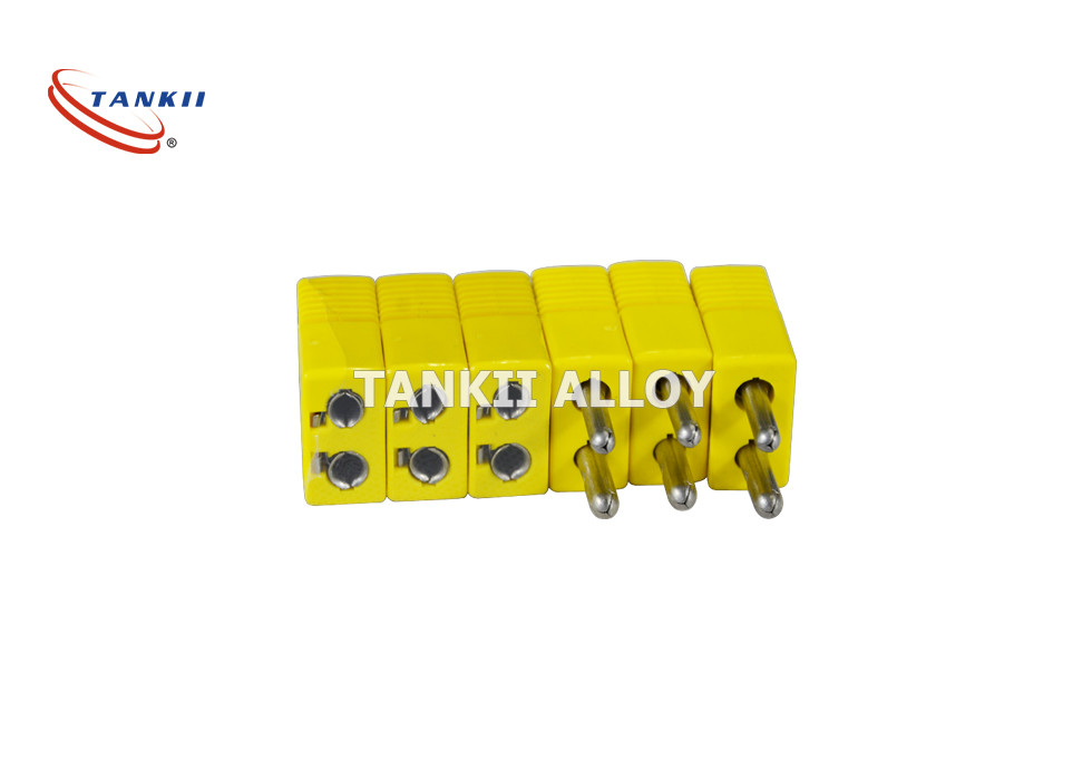 Quality Yellow Colour K Type Thermocouple Connector With Extension Cable For Research wholesale