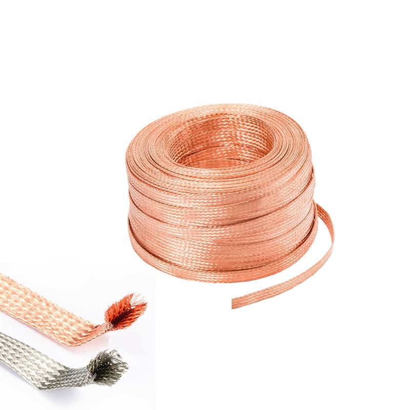 Quality 15mm Flat Braided Copper Ground Strap For Transformer Installation wholesale