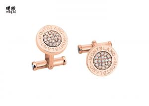 China High End Mens Crystal Cufflinks , Contemporary Copper Cufflinks For Wedding Party on sale