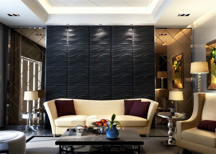 Quality 100% Polyester Fiber Noise Cancelling Wall Panels , Modern 3d Wall Art Panels wholesale