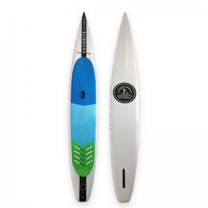 Quality Blue Green PVC 427x61x15cm EVA Surfboard wholesale