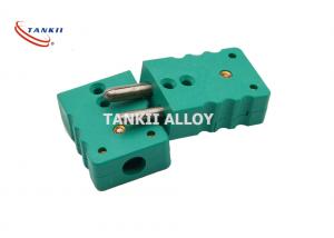 Quality Green Color Type K Male Female Thermocouple Connector  15A wholesale