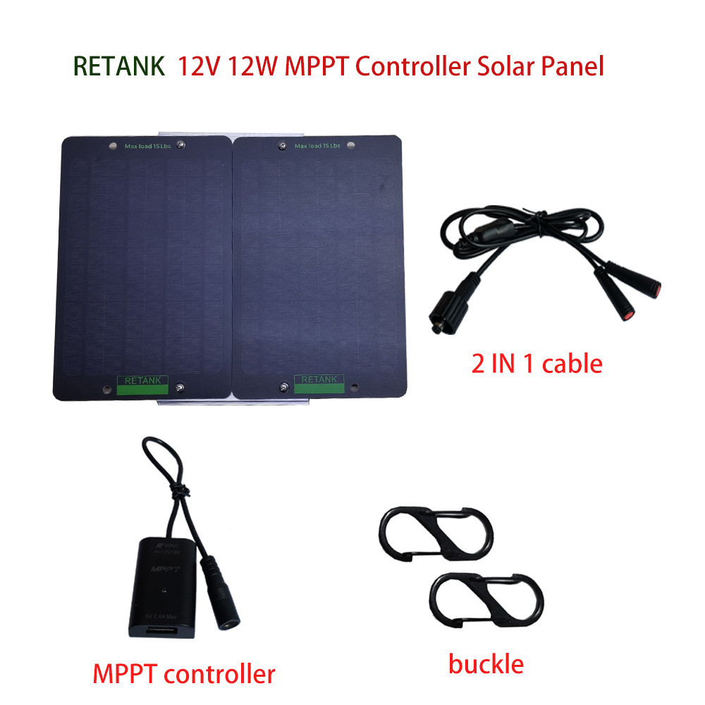 Quality 12V12W solar panel set 10W solar battery charger include 2pcs 5w panels 1pcs USB MPPT controller 1pcs 2in1out 2S cablel wholesale