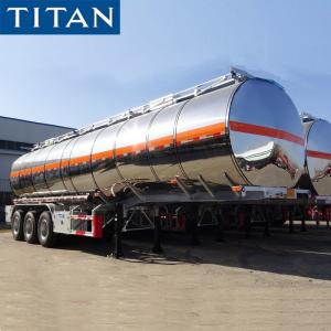 China Tri Axle Stainless Steel Fuel Transport Tanker Trailers for Sale on sale