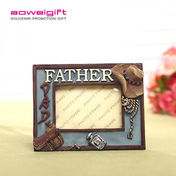 High quality sport theme European square shape resin picture frames Custom golf style design children poly resin picture frame