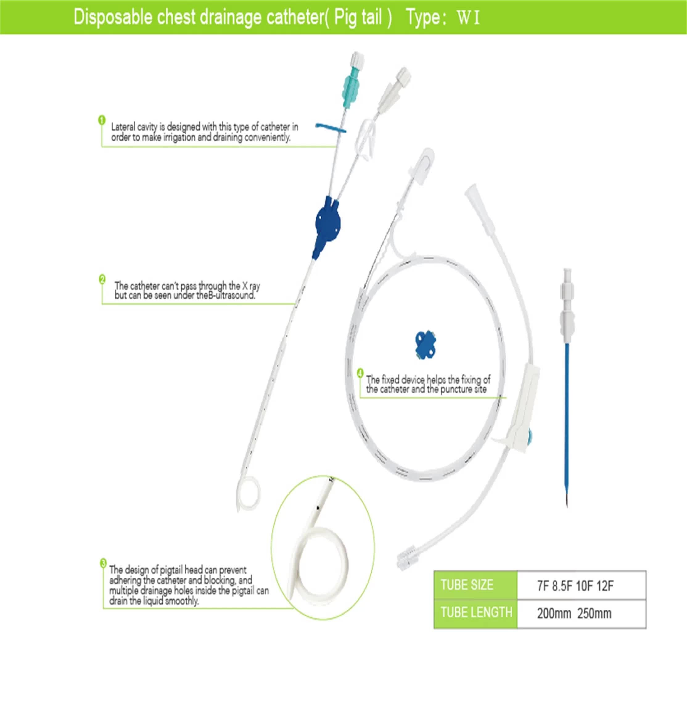 Quality CE/ISO Pigtail Double Lumen Central Venous Catheter Kit wholesale