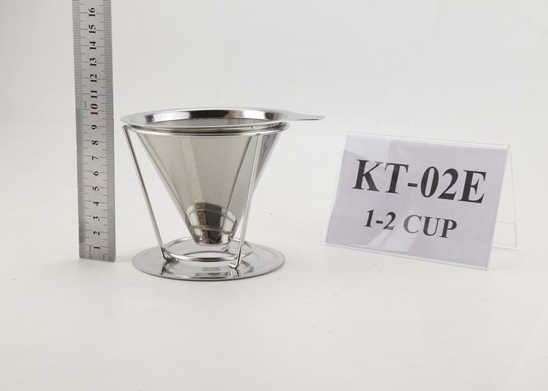 Quality Paperless Stainless Steel Coffee Dripper With 1-2 Cups Capacity , Custom Logo wholesale