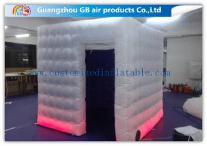China Colored Customized Inflatable Led Photo Booth Enclosure Rental With Internal Blower on sale