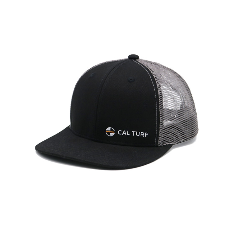 Quality Custom Cotton Polyester Fabric Adult Trucker Cap With Embroidery Logo Adjust Size wholesale