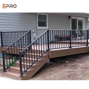 Quality Black Garden Aluminum Balustrades Fencing Aluminium Stair Handrail wholesale