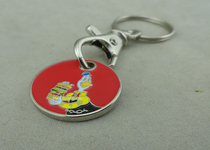 Quality Customized Trolley Coin Keyring , Shopping Trolley Coin Holder / Caddy Coin with Key ring wholesale