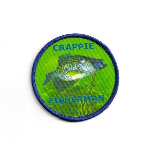 Quality Pumpkinseed Fishing Dye Sublimation Patch Iron On Applique Handmade Edge Merrow wholesale