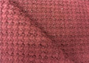 Quality Good Looking Dark Red Wool Blend Fabric With Soft Handfeeling wholesale