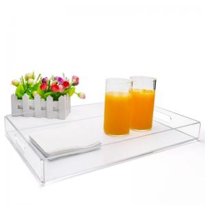 Quality Oem Accepted Large Clear Acrylic Tray Rectangular For Breakfast wholesale