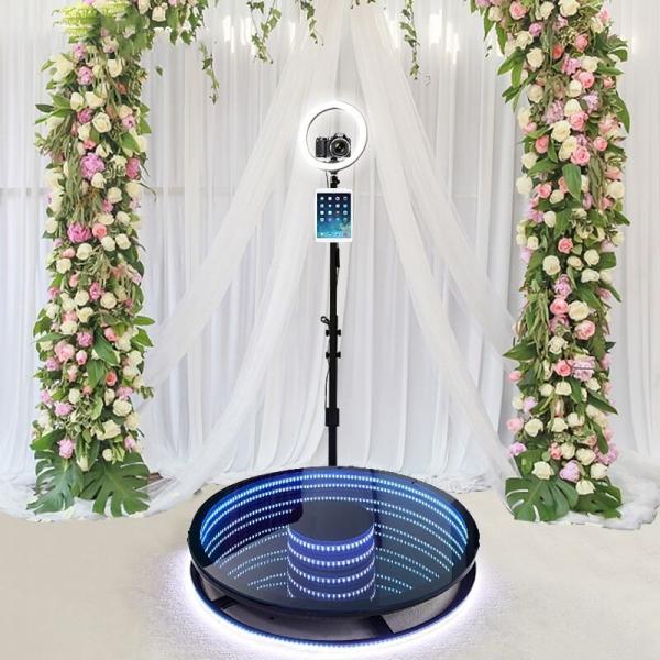 Cheap 68cm / 80cm / 100cm / 115cm LED RGB 360 Photo Booth With Template Design for sale