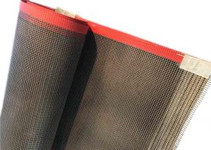 Quality 4mm × 4mm Coated Fiberglass Red Edge Ptfe Mesh Conveyor Belt For Printing wholesale