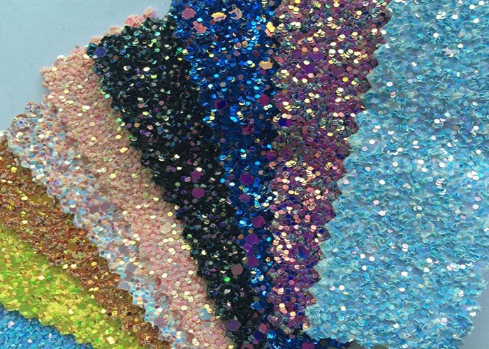 Fashion Chunky Glitter Fabric 3D Glitter Fabric For Hairbows 54/55
