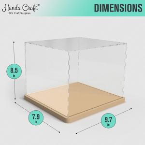Quality Acrylic Wooden Base Transparent Clear Dust Cover for Collectibles DIY House Model wholesale