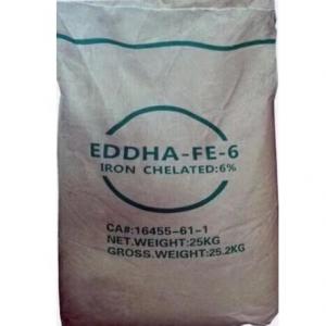 Quality Water Soluble Organic Iron Chelated Fertilizer EDDHA Fe 6% Ortho-Ortho 4.8 wholesale