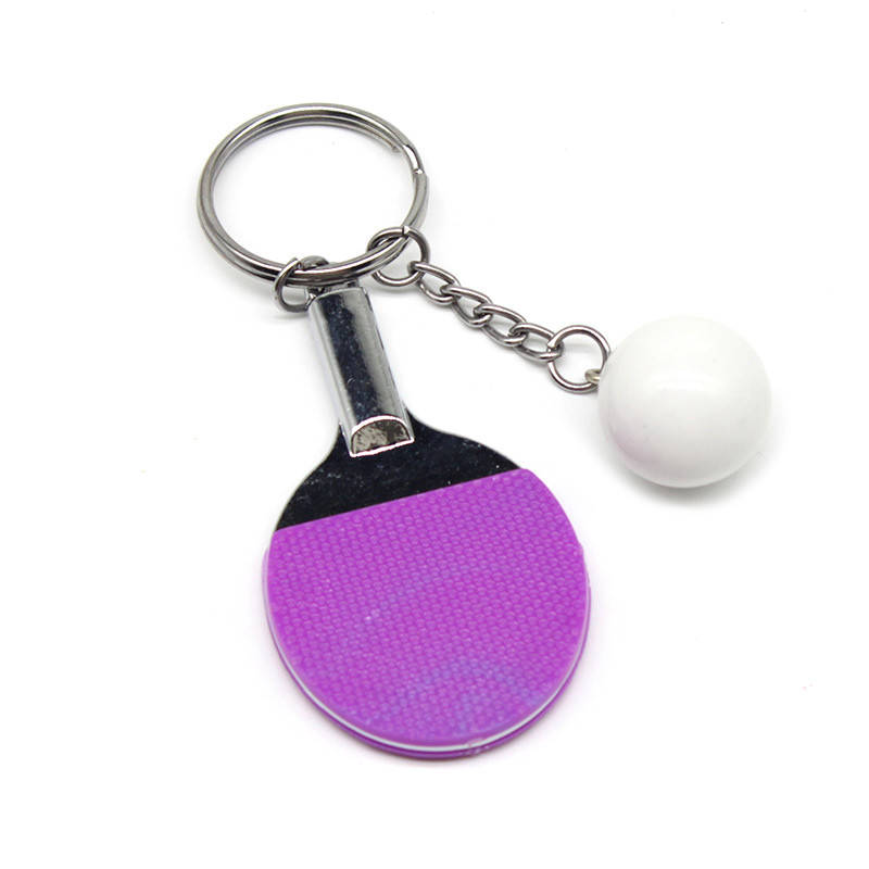 Quality Charms 3d Metal Personalized Keychain Gifts Table Tennis Ball Keychain wholesale