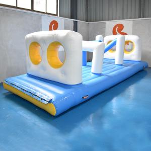 Quality Swimming Pool Floating Inflatable Obstacle Course With 0.9mm PVC Tarpaulin wholesale