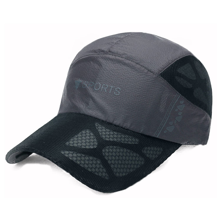 Quality Breathable Net 5 Panel Camper Hat Flare Printed Dryfit Sports Cap Waterproof wholesale
