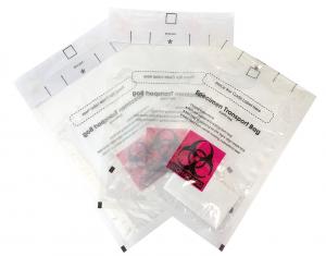 Quality Customized Air Transport Biohazard Plastic Bag Gravure Printing wholesale