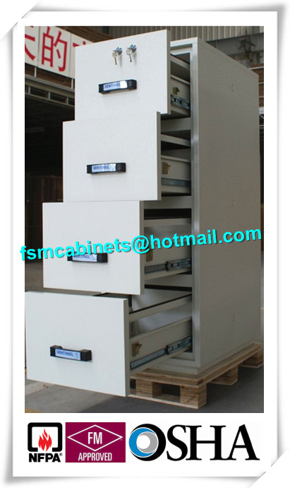 China Steel Waterproof Fire Resistant File Cabinet , Two Drawer Fire Rating Storage Cabinet on sale